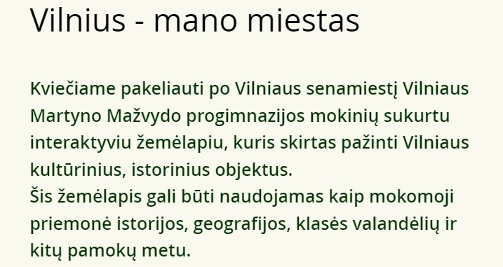 Vilnius mano miestas